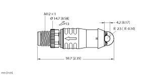 customer-128 ESRB-A4.PLUGJ7 Connectivity Accessory, Jumper plug, M12, Male, Straight, 4-pin, Loop for lanyard connection, Intended for sealing – no electrical connection